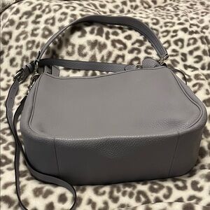 Coach Gray Leather Shoulder Bag
